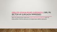Girls PG Sohna Road Gurgaon | Girl Pg sector 49 gurgaon