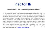 What’s Inside a Nectar Memory Foam Mattress?