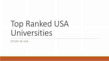 Top Ranked Universities to study in USA (1)