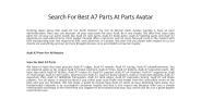 Search For Best A7 Parts At Parts Avatar