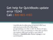 Intuit : QuickBooks Payroll Update Error 15243 : Fix 1800-865-4183 Now