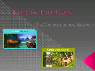 Kerala Honeymoon Packages