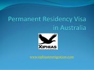 Permanent residency visa in Australia