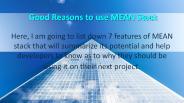 MEAN Stack Online Training and  Good reasons