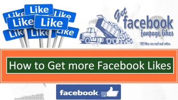 How to Get more Facebook Likes
