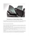 The Importance of Vehicle Window Tinting PowerPoint PPT Presentation
