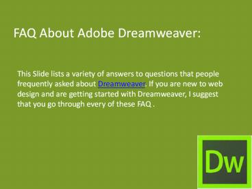 FAQ About Adobe Dreamweaver