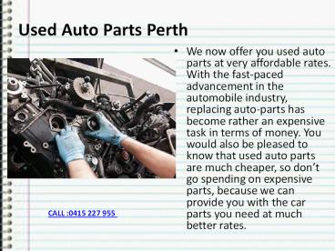 Buy Used Auto Parts Perth