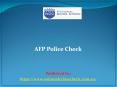 AFP Police Check PowerPoint PPT Presentation