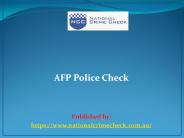 AFP Police Check