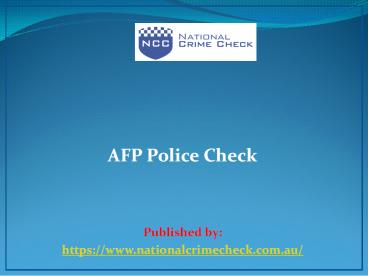 AFP Police Check (1)