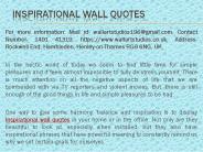 Inspirational wall quotes