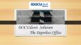 Paperless Office- DOCUdavit Solutions PowerPoint PPT Presentation