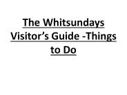 The Whitsundays Visitor’s Guide -Things to Do