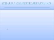 What is a Computer Virus in Hindi