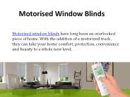 Top Reasons to Get Motorised Window Blinds