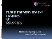 Cloud foundry online training