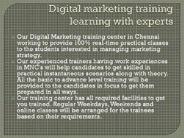 SEO Training in Chennai, Social Media Training