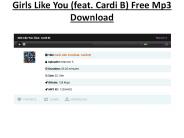 Girls Like You Free Mp3 Download