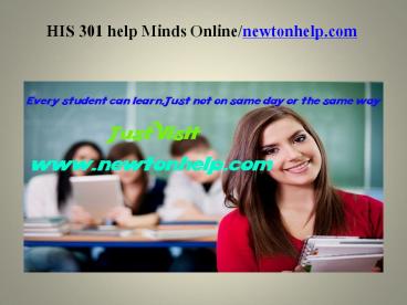 HIS 301 help Successful Learning/newtonhelp.com