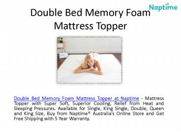 Single Mattress Topper For Double Bed at Naptime