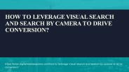 How to Leverage Visual Search and Search by Camera to Drive Conversion?