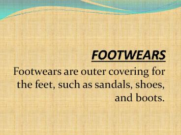 Footwears