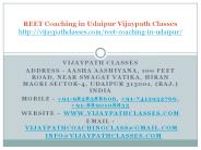REET Coaching in Udaipur Vijaypath Classes
