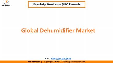 Global Dehumidifier Market