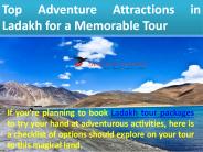 Enjoy the Top Ladakh Adventure Tour Attraction