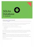 SQLite Database Tutorial In Android PowerPoint PPT Presentation