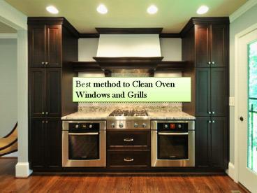 Professional Oven Windows and Grills Cleaner in Perth