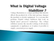 Digital Voltage Stabilizers