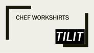 Chef Workshirts | Tilit Modern Hospitality Workwear