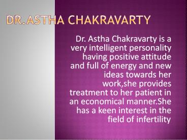 Dr.Astha Chakravarty
