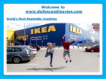 World’s Most Reputable Countries