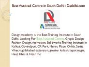 Best Autocad Centre in South Delhi
