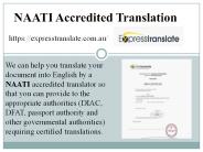 Naati Accredited Translator