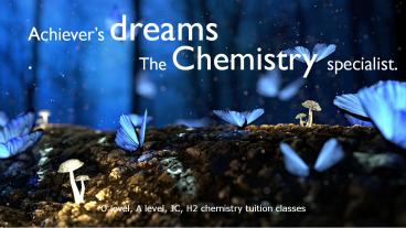 FREE TRIAL for Chemistry Tuition for O level, A level