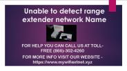 Unable to detect range extender network Name