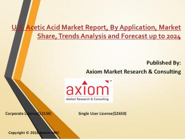 U.S. Acetic Acid Market Research Report - Size, Share, Strategies, Growth, Trends and Forecast, 2018 - 2024