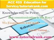 ACC 455 Education for Service--tutorialrank.com
