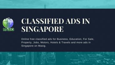 Post Free Ads In Singapore