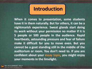 Essay Topics for Presentation to Impress the Audience