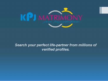 Best Matrimonial Sites In Chennai | Best Matrimony In Tamilnadu - KPJ Matrimony