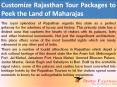 Customize Rajasthan Tour Packages to Peek the Land of Maharajas PowerPoint PPT Presentation