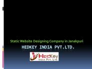 Static Website Designing Company in Janakpuri