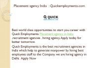 Placement agency India