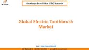Global Electric Toothbrush Market