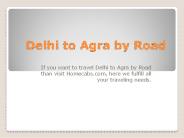 Delhi to Agra Taxi Service